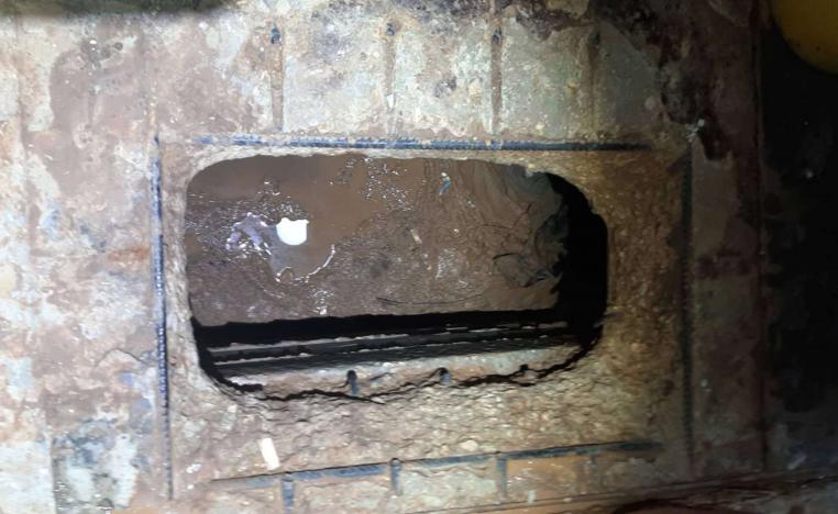 نفق هرب منه المعتقلون الفلسطينيون