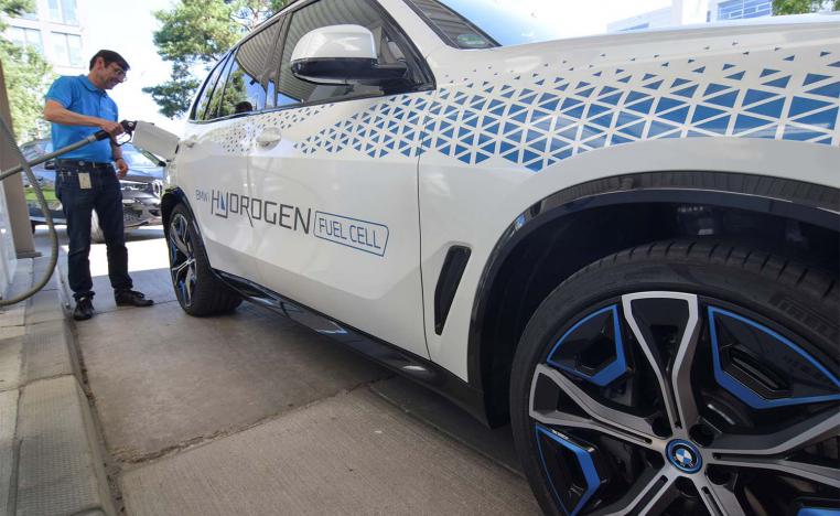 Hydrogen fuel-cell prototype SUV