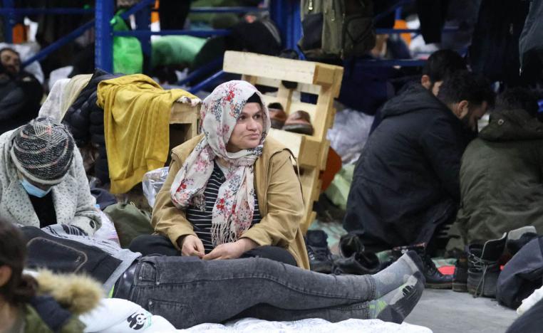 لاجئون أكراد على الحدود البيلاروسية البولندية