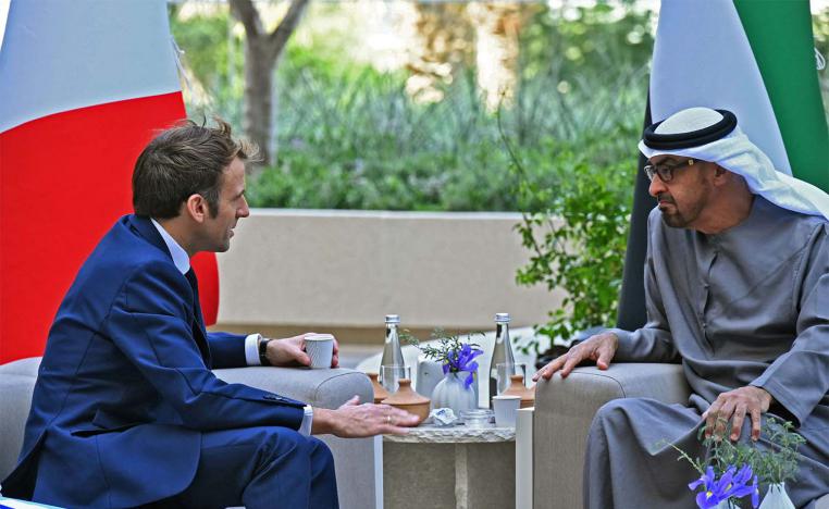 Macron and Sheikh Mohammed bin Zayed Al Nahyan were present at the Rafale contract signing