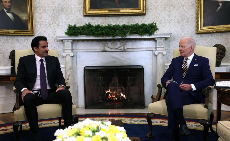 Biden said he and the emir had a lot on their agenda including strengthening commercial and investment cooperation