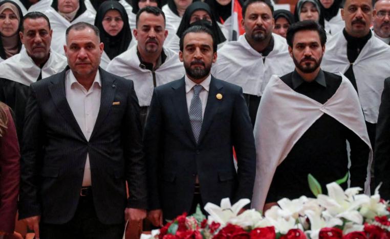 رئيس البرلمان العراقي محمد الحلبوسي في افتتاح البرلمان