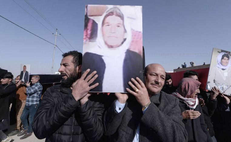 تشييع لضحايا داعش من اليزيديين في سنجار