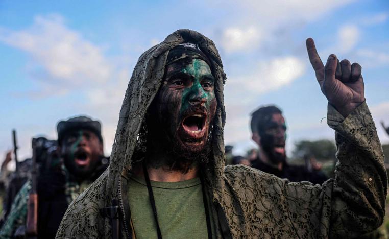 كتيبة المجاهدين تجري تمارين تعبوية جنوب غزة