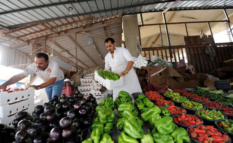 Otaiga public market in the Manfouha district of the capital Riyadh