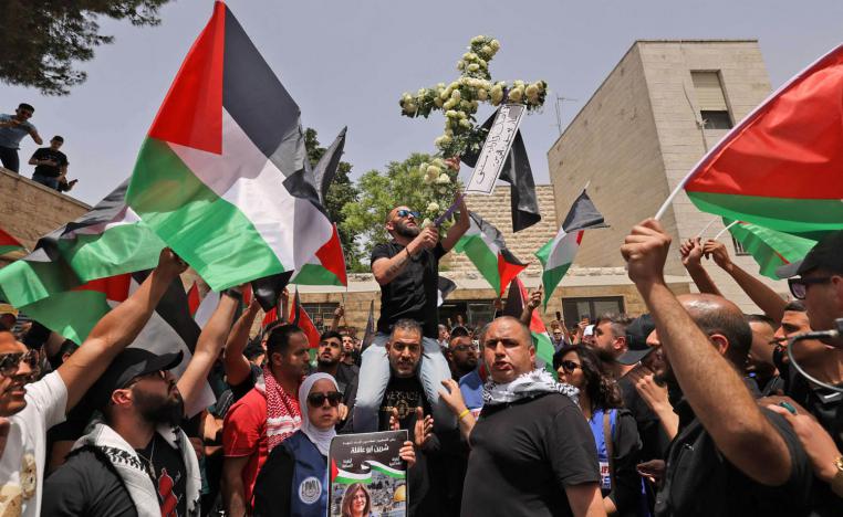 جانب من تشييع شيرين أبو عاقلة