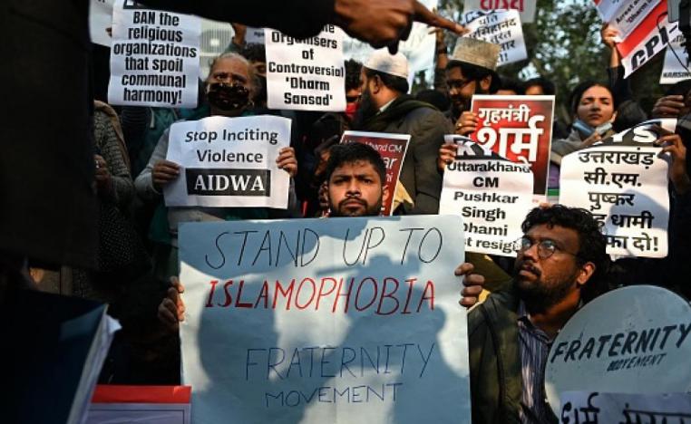 مظاهرة في نيودلهي ضد دعوات متشددين هندوس إلى قتل الأقلية المسلمة