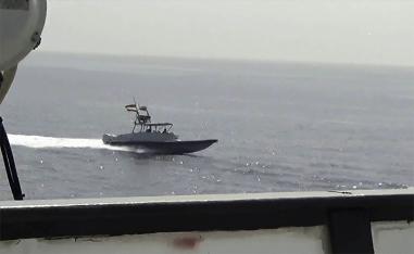 The US Navy said the Boghammar came within 45 meters of the Sirocco