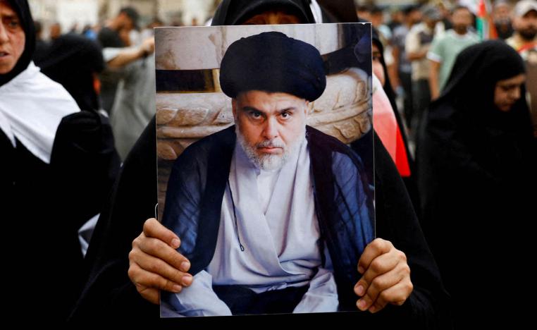 تجمع لتأييد مقتدى الصدر في بغداد