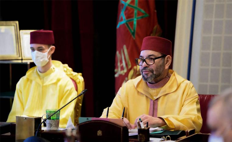 King Mohammed VI chairing the meeting