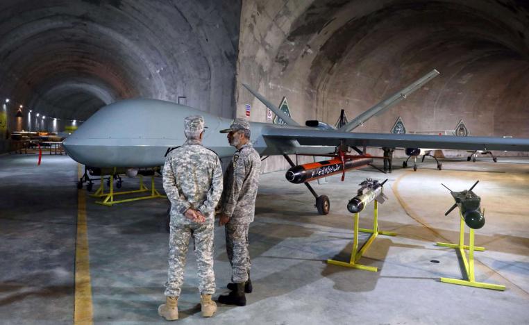 إيران عرضت سربا من الطائرات المسيرة ذات القدرات الهجومية تزامنا مع زيارة بايدن للسعودية