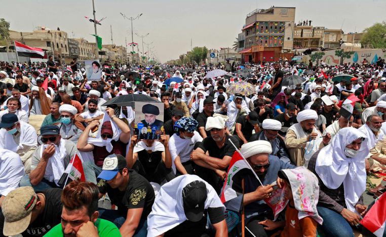 الصدر يحشد الشارع ضد خصومه السياسيين