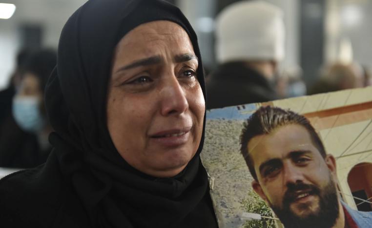 اعتصام  بقصر العدل لعائلات ضحايا انفجار مرفأ بيروت