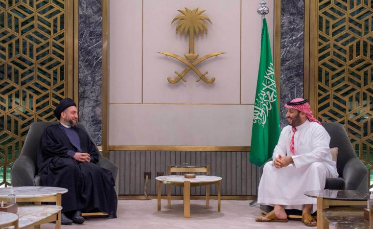 ولي العهد السعودي الأمير محمد بن سلمان يستقبل رئيس تيار الحكمة في العراق عمار الحكيم
