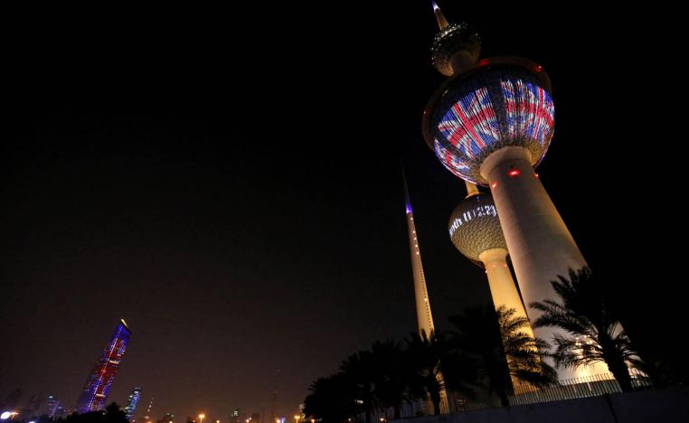 علم بريطانيا على أبراج الكويت