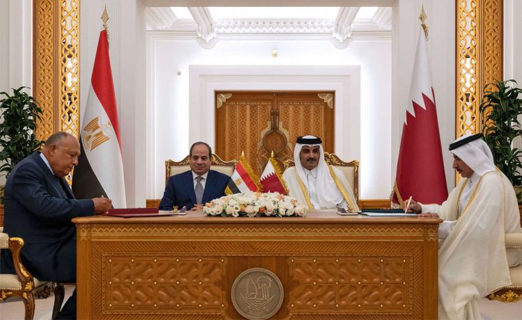 Sisi's trip to Qatar is his first since Cairo and Doha restored relations last year following a regional diplomatic rift