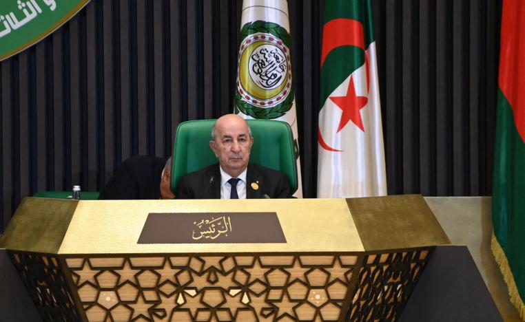 الرئيس الجزائري عبدالمجيد تبون في افتتاح القمة العربية