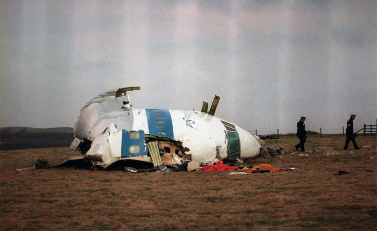 A bomb brought down Pan Am Flight 103 over Lockerbie, Scotland, in 1988