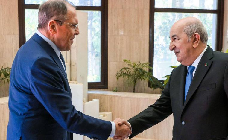 الرئيس الجزائري عبدالمجيد تبون يستقبل وزير الخارجية الروسي سيرغي لافروف