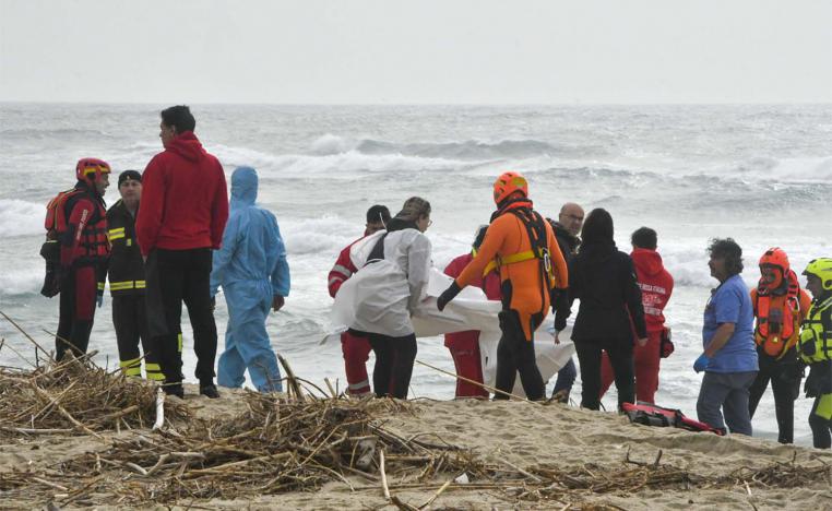 Some 27 bodies were found washed up on the shores of Steccato di Cutro