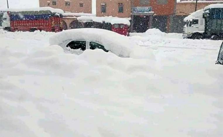 Heavy snowfall in Morocco's southern region