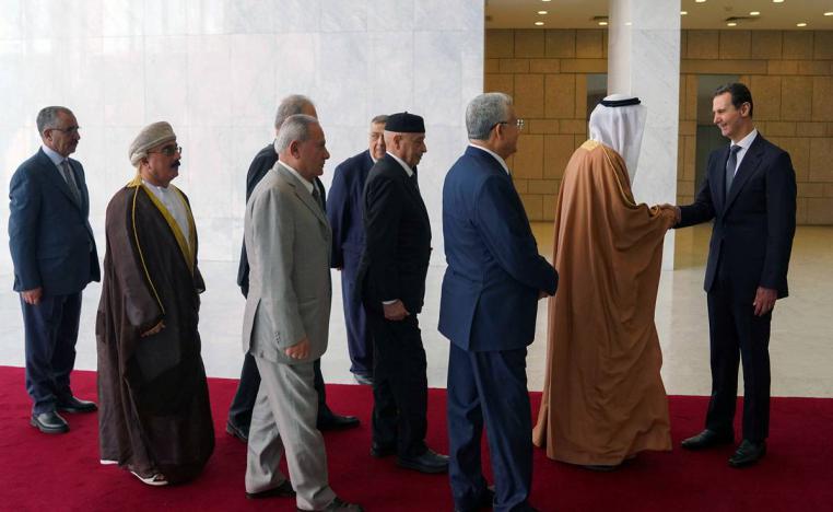 الرئيس السوري بشار الأسد يستقبل وفد رؤساء البرلمانات العربية
