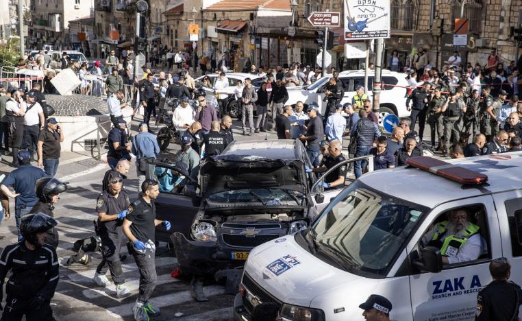 إصابة عدة أشخاص في عملية دهس فلسطينية بالقدس 