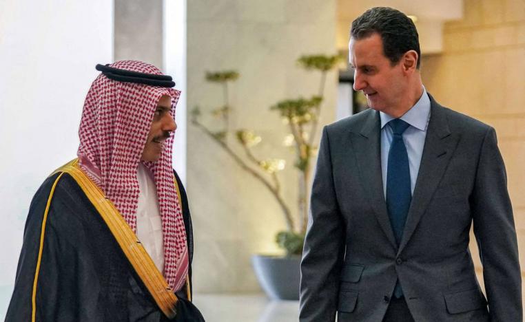 الرئيس السوري بشار الأسد يستقبل وزير الخارجية السعودي الأمير فيصل بن فرحان