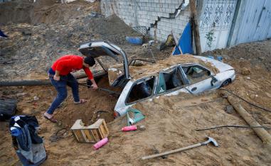 The aftermath of Israeli airstrikes in Gaza City