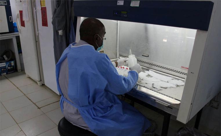 A picture o the National Public Health Laboratory taken December 31, 2020 