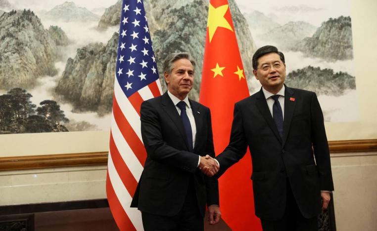 وزيرا الخارجية الأميركي والصيني في بكين