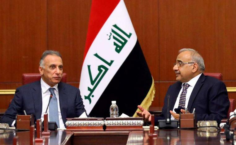 رئيس الوزراء العراقي الأسبق عادل عبدالمهدي يسلم عهدة الحكم لمصطفى الكاظمي 