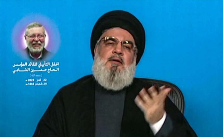 The leader of Lebanon's Iran-backed Hezbollah, Sayyed Hassan Nasrallah