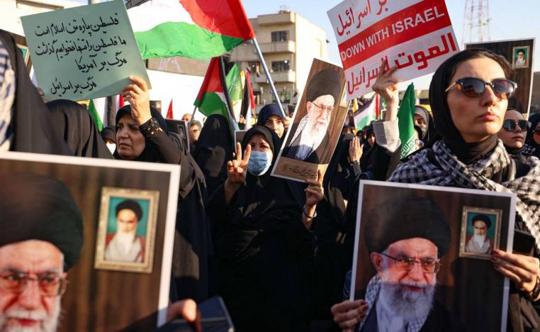 تظاهرة إيرانية ضد الهجوم الإسرائيلي على غزة