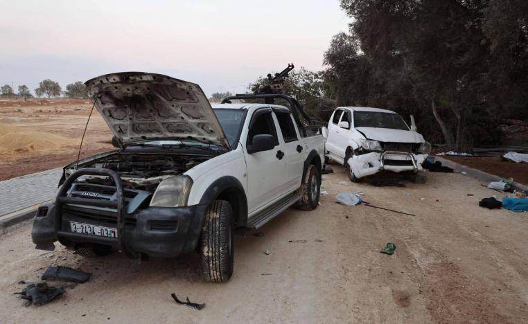 سيارات مسلحة لمقاتلي حماس في مستوطنات غلاف غزة