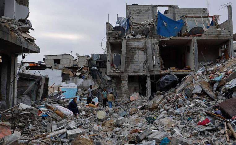 Buildings in Gaza have been flattened by Israel's air strikes