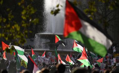 متظاهرون في لندن ضد الحرب في غزة