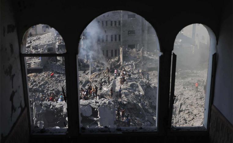 Israel's ensuing bombardment of Gaza has killed at least 9,601 people