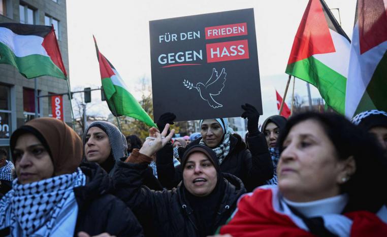 تظاهرة لناشطين فلسطينيين في برلين ضد الحرب في غزة