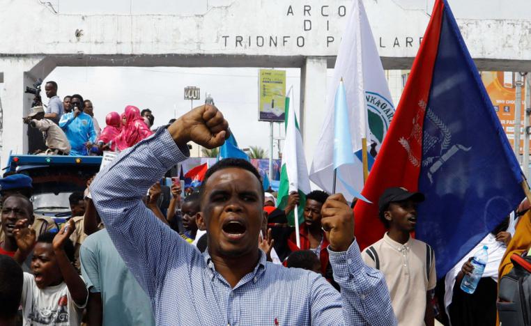 احتجاجات سابقة في مقديشو رفضا للاتفاق بين اثيوبيا وأرض الصومال