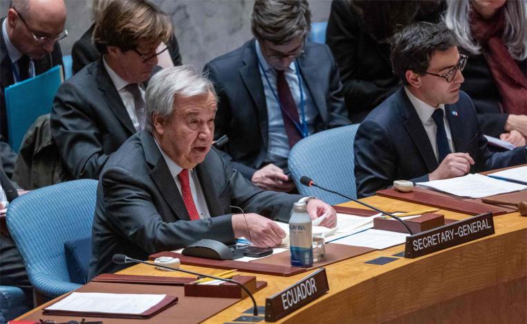 Guterres: Nothing can justify the collective punishment of the Palestinian people
