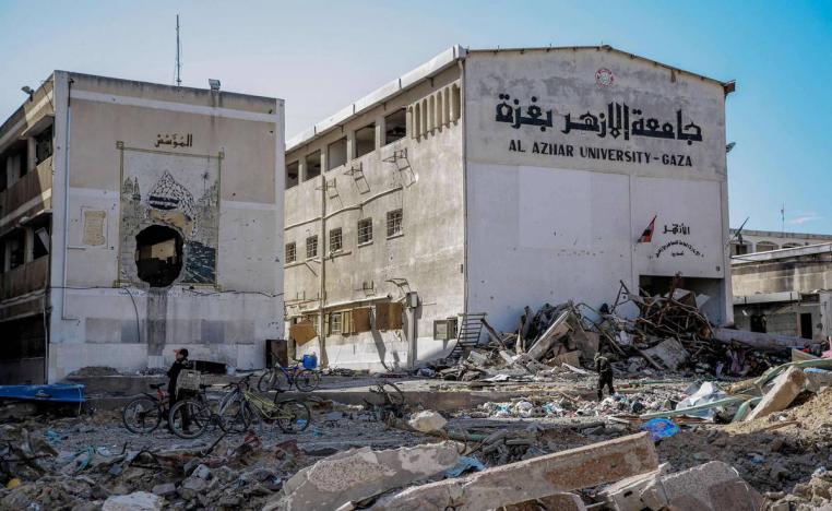 دمار في جامعة الأزهر في غزة