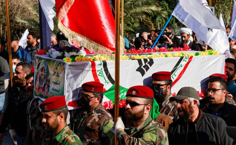 تشييع لأحد قادة الحشد الشعبي في العراق