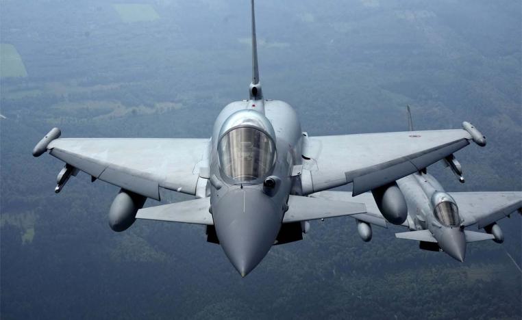 The Eurofighter Typhoon jets are built by a consortium of Germany, Britain, Italy and Spain