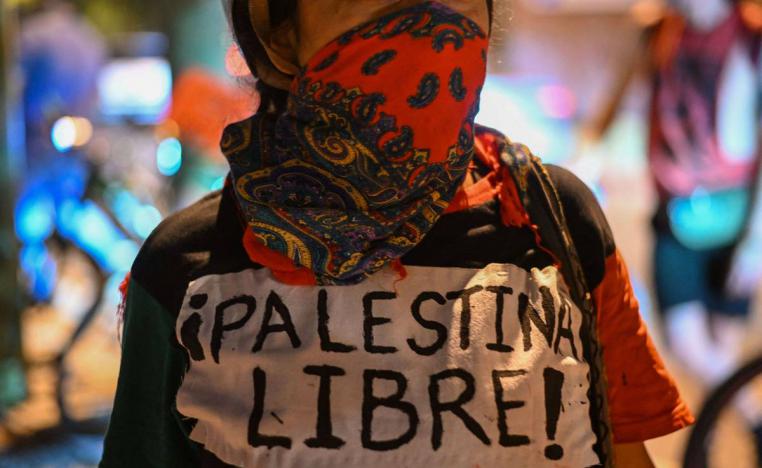 تظاهرة في غواتيمالا لنصرة الفلسطينيين في غزة