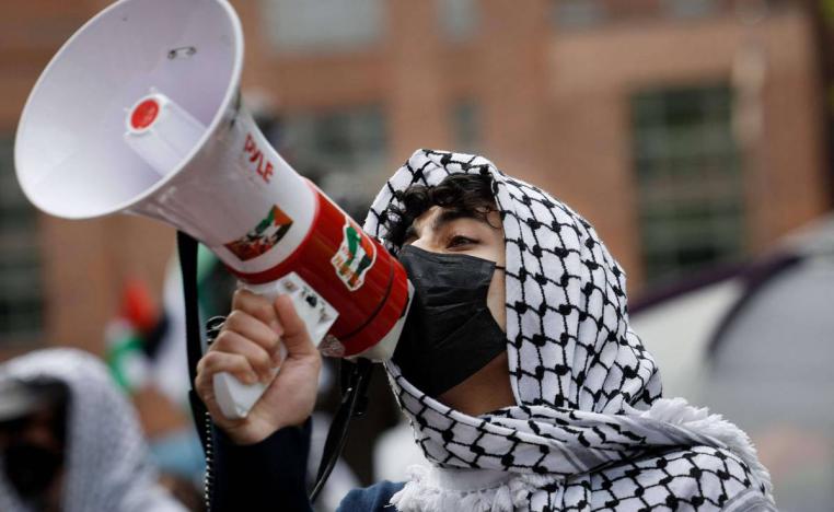 تظاهرة فلسطينية في جامعة جورج واشنطن