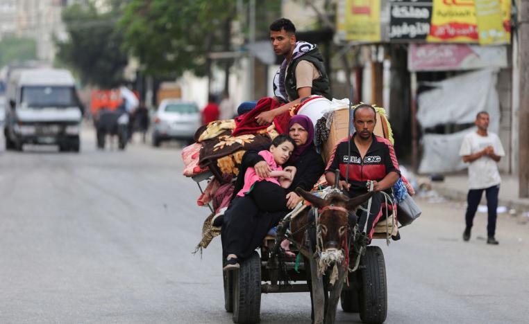 نزوح جديد من رفح بسبب تصاعد العمليات العسكرية