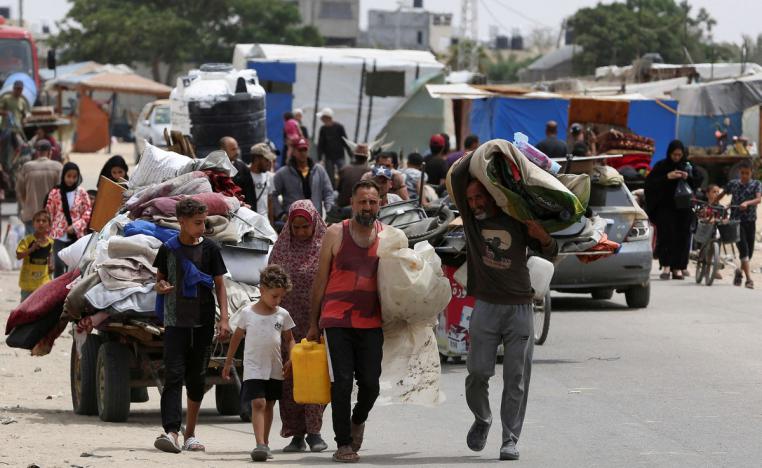 استمرار عمليات النزوح في رفح