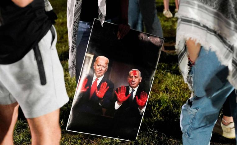 متظاهرون ضد حرب غزة في حرم جامعة أوهايو