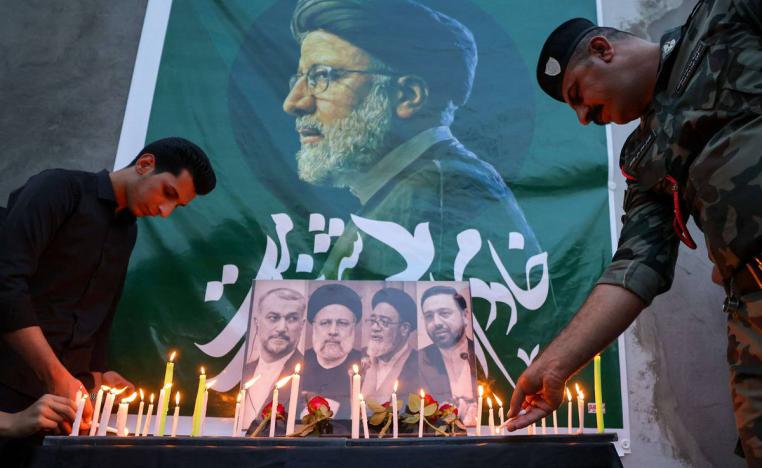 جدارية في بغداد لتأبين الرئيس الإيراني إبراهيم رئيسي